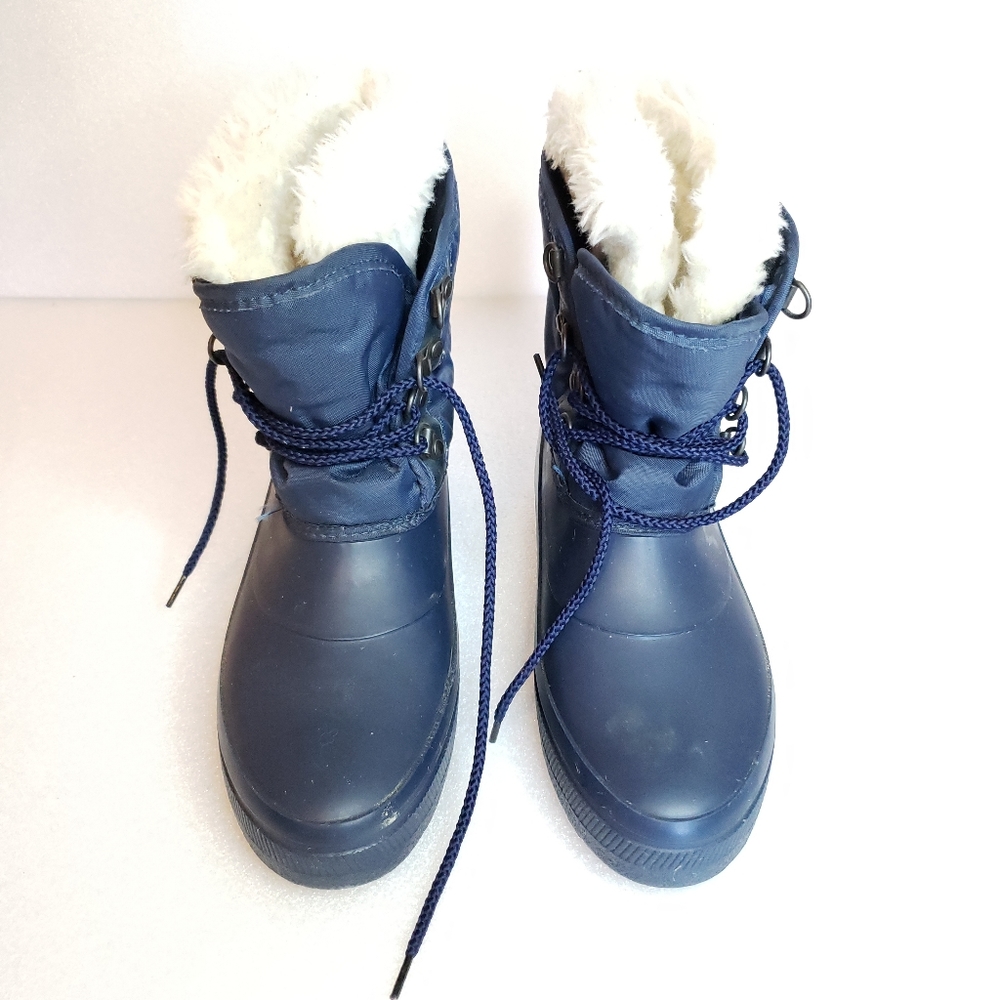 Sorel Blue Mucker Fur Lined Rain Boots View 2
